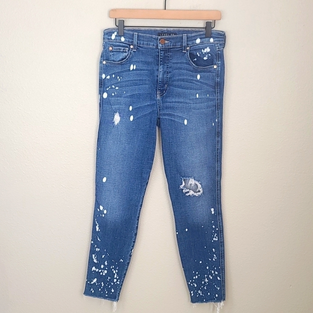 Level 99 from Anthropologie High Rise Distressed Skinny Jeans
